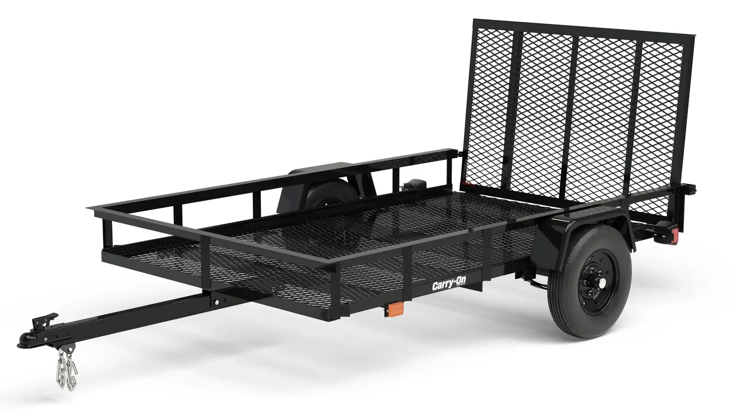 Bicycle and gear loaded on a utility trailer